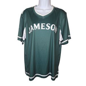 Jameson Irish Whiskey Short Sleeve Soccer Jersey Shirt Green White Size...